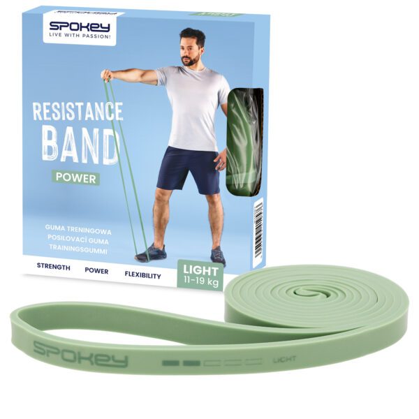 Weerstandsband Spokey Light - 11-19 kg groen - fitness band voor krachttraining