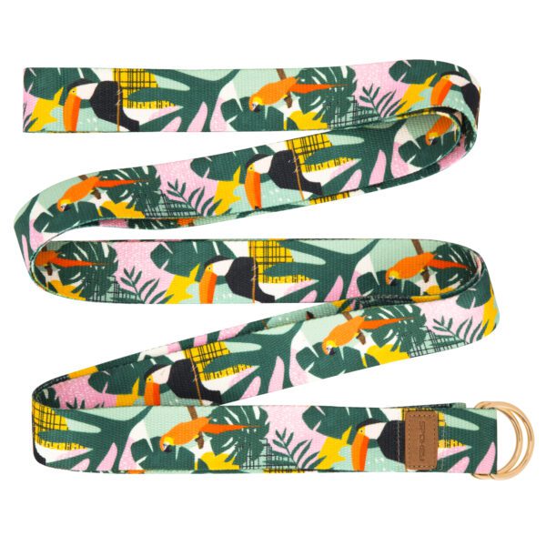 Yoga tape met metalen gespen 300x3,8 cm - Spokey HOME JUNGLE
