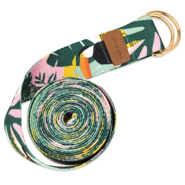 Yoga tape met metalen gespen 300x3,8 cm - Spokey HOME JUNGLE
