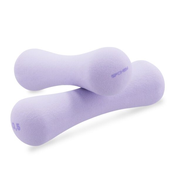 Neopreen dumbbells set 2x0,5 kg paars - Spokey BONE
