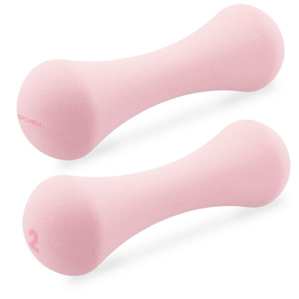 Neoprene dumbbells set 2x2 kg roze - Spokey BONE