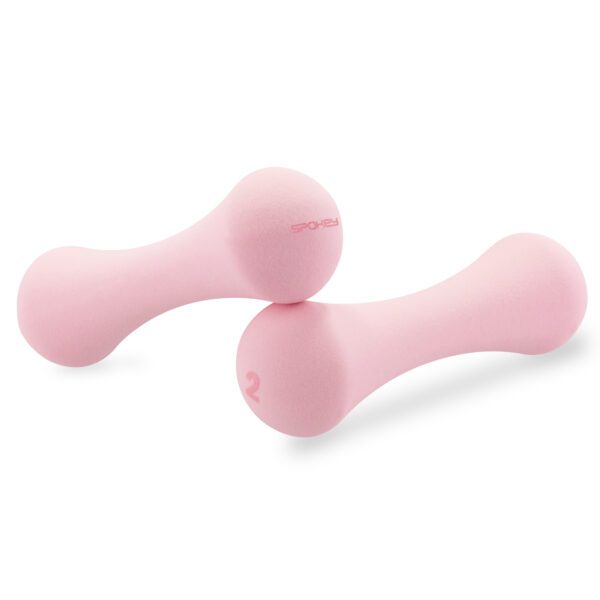 Neoprene dumbbells set 2x2 kg roze - Spokey BONE