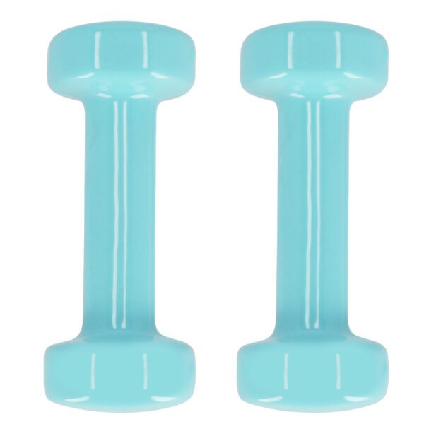 Vinyl dumbbells 2x1 kg turquoise - Spokey SHAPE IV