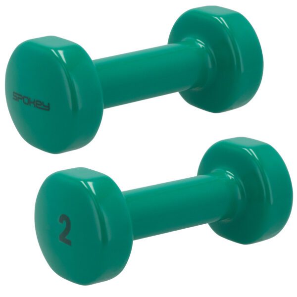 Vinyl dumbbells set 2x2 kg groen - Spokey SHAPE