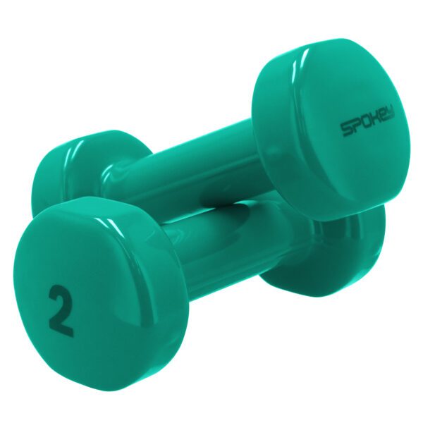 Vinyl dumbbells set 2x2 kg groen - Spokey SHAPE
