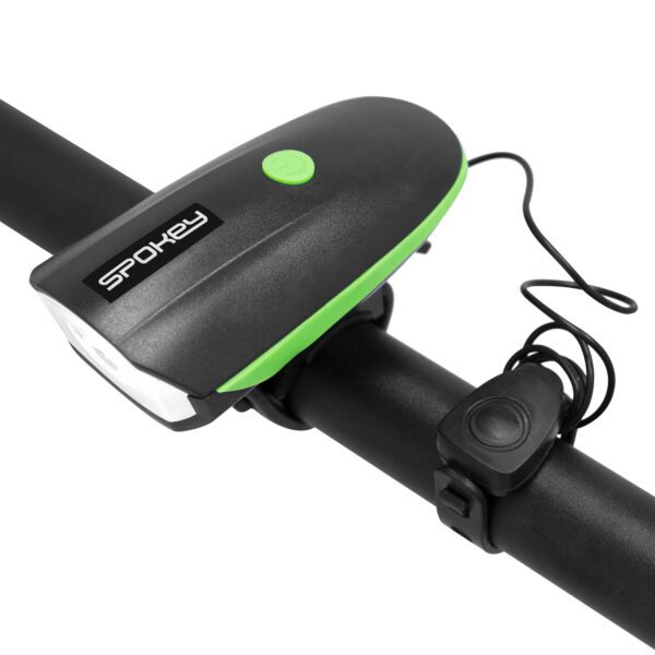 Fietslicht met claxon en USB-oplader - Spokey RAINI