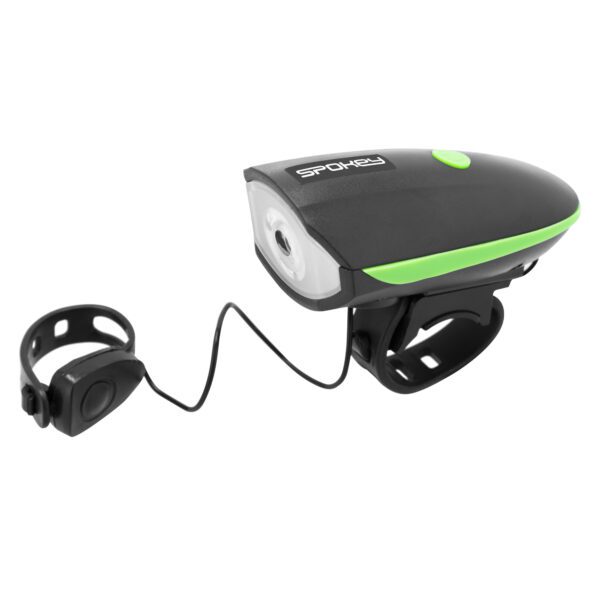 Fietslicht met claxon en USB-oplader - Spokey RAINI