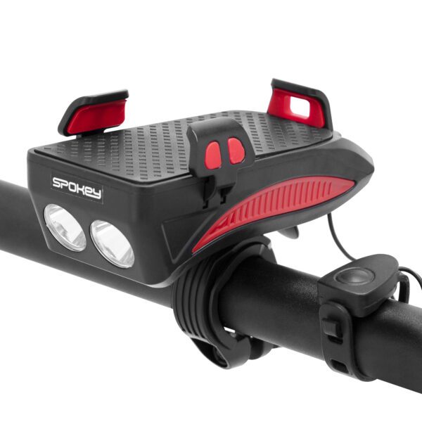 Fietsverlichting met smartphonehouder en claxon - Spokey HOLDI