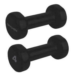 Vinyl dumbbells 2x4 kg zwart - Spokey SHAPE