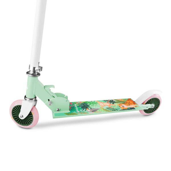 Kinderstep Spokey "Duke" - 125mm wielen - Wit / Roze / Groen