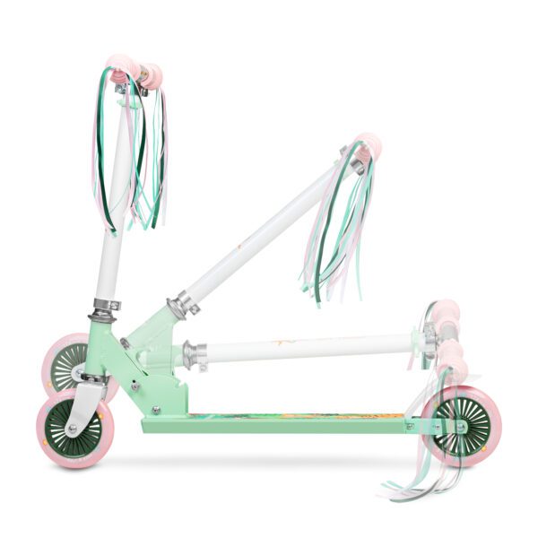 Kinderstep Spokey "Duke" - 125mm wielen - Wit / Roze / Groen