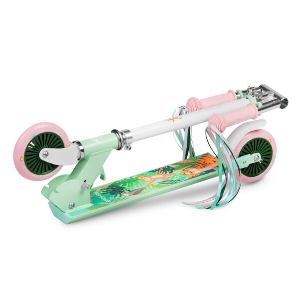 Kinderstep Spokey "Duke" - 125mm wielen - Wit / Roze / Groen