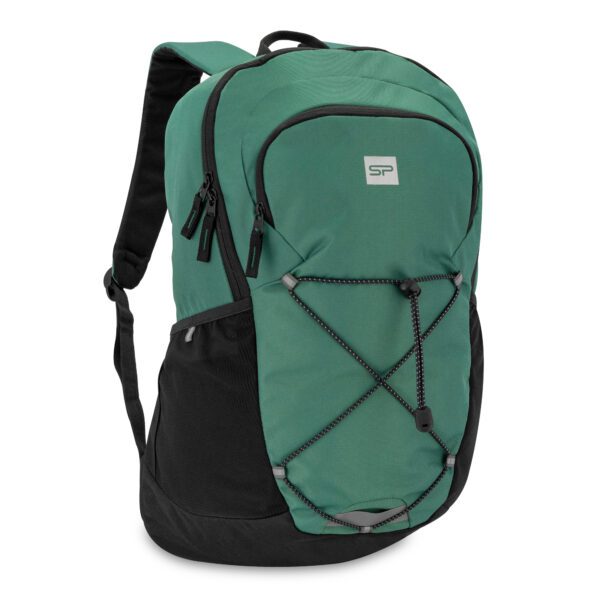 Stijlvolle groene rugtas met laptopvak - Spokey KOBE