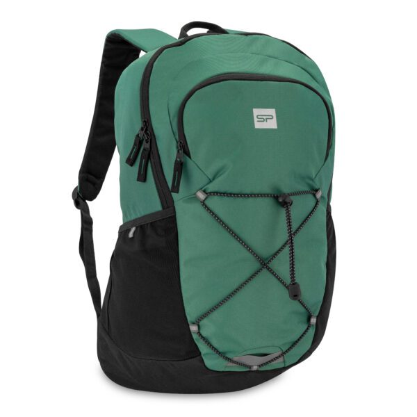 Stijlvolle groene rugtas met laptopvak - Spokey KOBE