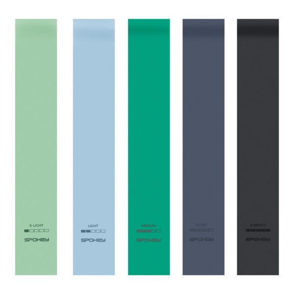 Set van 5 weerstandsbanden multicolor - Spokey ARTIO