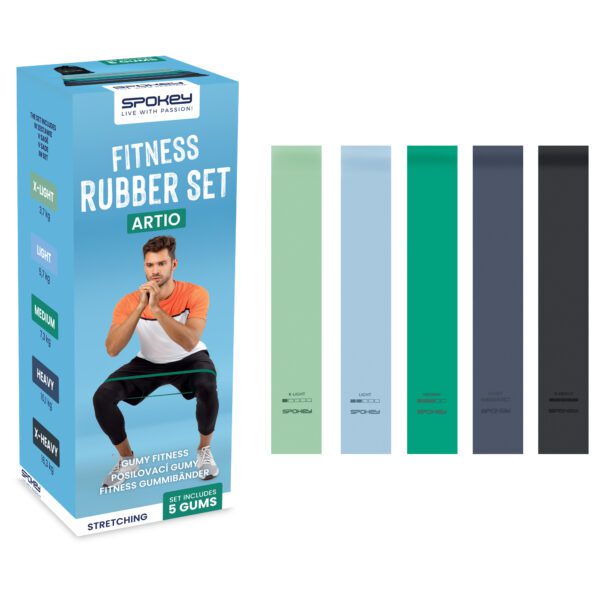 Set van 5 weerstandsbanden multicolor - Spokey ARTIO