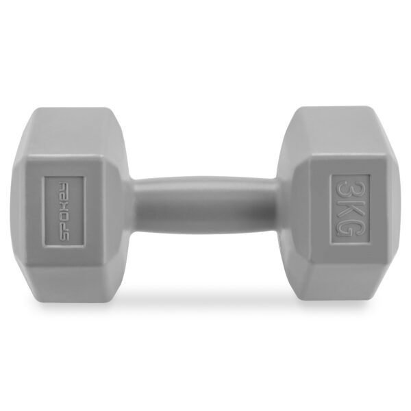 Hexagonale dumbbell set 2x3 kg grijs - Spokey MONSTER