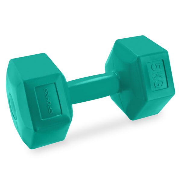 Hexagonale dumbbell set 2x5 kg voor thuisfitness - Spokey MONSTER