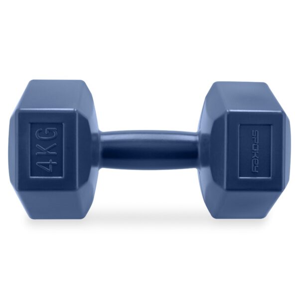 Set van hexagonale dumbbells 2x4 kg blauw - Spokey MONSTER