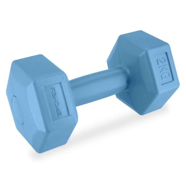Hexagonale dumbbell set 2x2 kg blauw - Spokey MONSTER