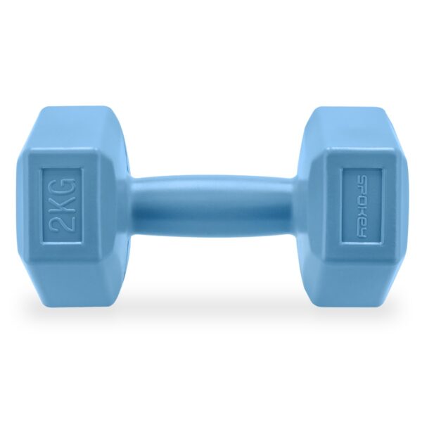 Hexagonale dumbbell set 2x2 kg blauw - Spokey MONSTER