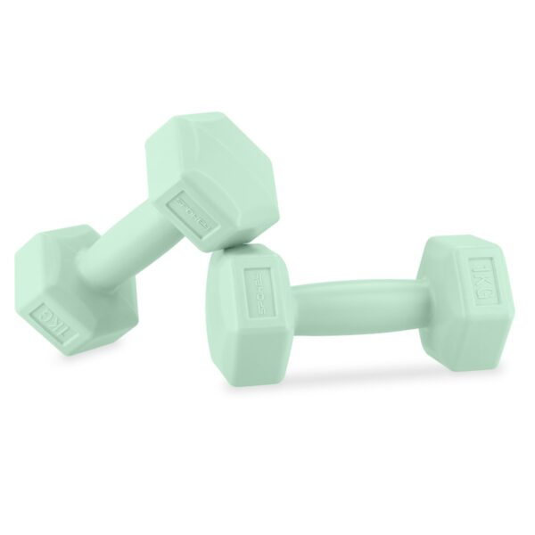 Hexagonale dumbbell set 2x1 kg groen - Spokey MONSTER