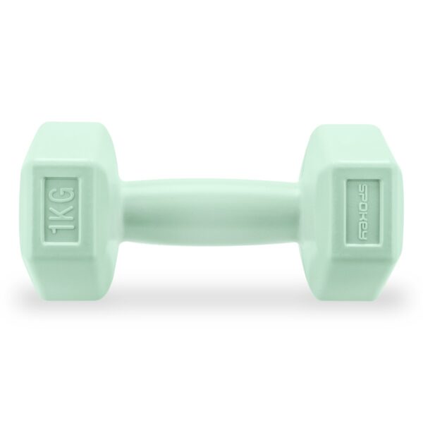 Hexagonale dumbbell set 2x1 kg groen - Spokey MONSTER