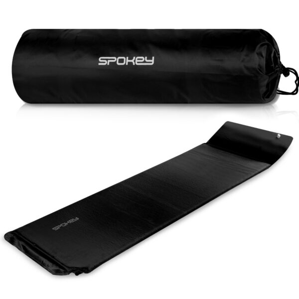 Zelfopblazende mat met kussen zwart 186x50 cm - Spokey SAVORY PILLOW