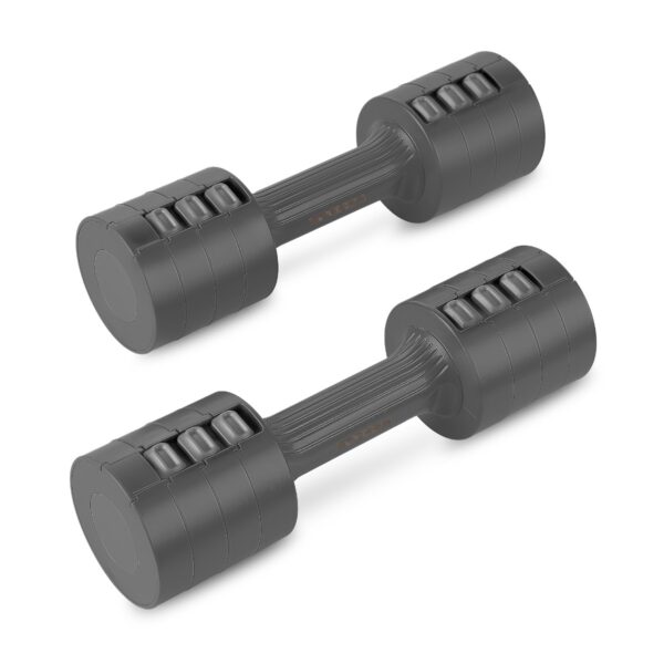 Verstelbare dumbbells 2x 2,5 kg zwart - Spokey MULTIBELL