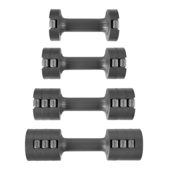 Verstelbare dumbbells 2x 2,5 kg zwart - Spokey MULTIBELL