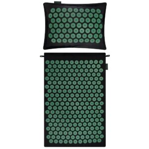 Acupressuurmat met kussen (zwart / groen) - Spokey AKUMAT Acupressuurmat met kussen (zwart / groen) - Spokey AKUMAT