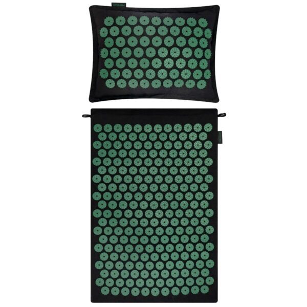 Acupressuurmat met kussen (zwart / groen) - Spokey AKUMAT
