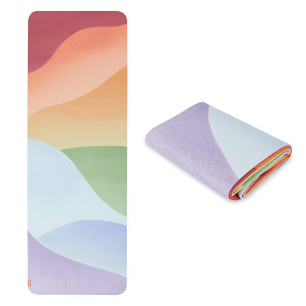 Multicolor yoga mat voor reizen - Spokey TRAVEL YOGA