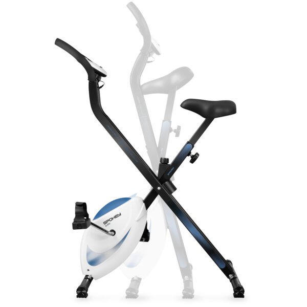 Vouwbare hometrainer Spokey XFIT - grijs, compact en verstelbaar