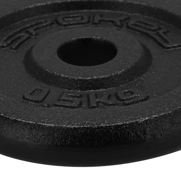 Haltergewicht 5 kg zwart voor krachttraining - Spokey SINIS
