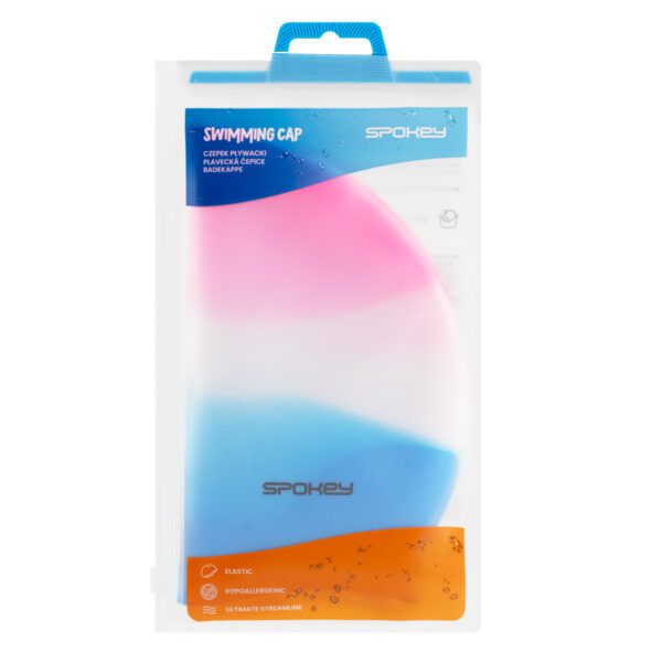Siliconen badmuts abstract patroon blauw|wit|roze - Spokey ABSTRACT