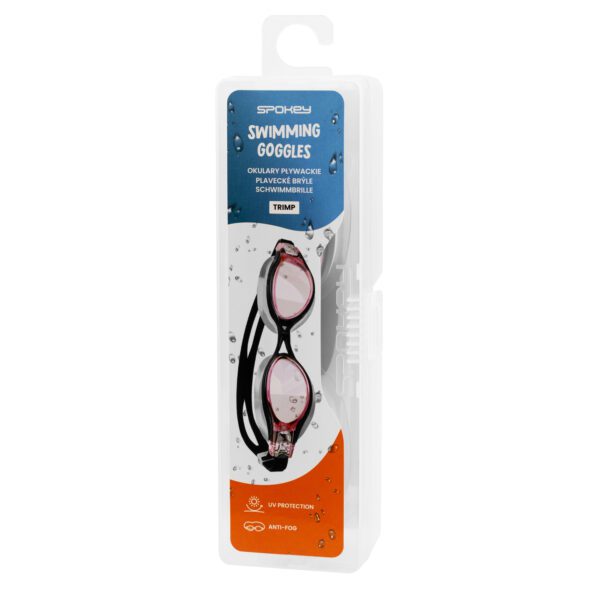 Zwembril zwart roze met anti-fog en UV-bescherming - Spokey TRIMP