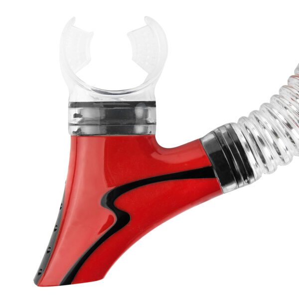Droge snorkel rood Spokey BREM - veilig en comfortabel snorkelen