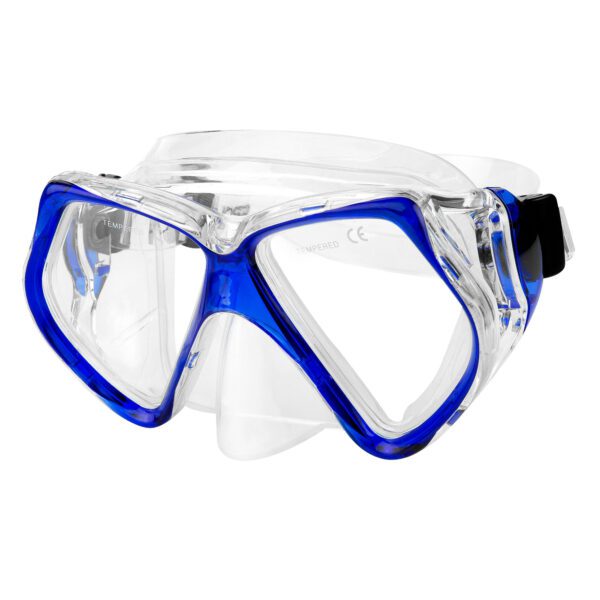 Duikbril Spokey PIKER met teardrop glazen - blauw/geel