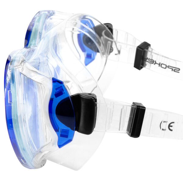 Duikbril Spokey PIKER met teardrop glazen - blauw/geel