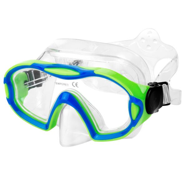 Junior duikmasker blauw Spokey ELI - perfect voor snorkelen en recreatief duiken