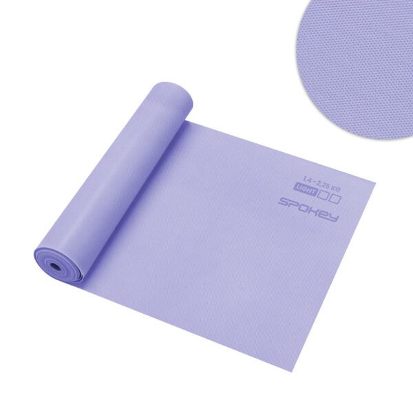 Weerstandsband paars voor fitness - Spokey WIDE TRAINING TAPE LIGHT RIBBON TEX