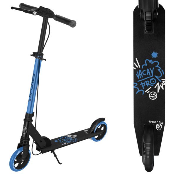 Stuntstep voor kinderen en tieners - zwart/blauw - 145 mm wielen - Spokey VACAY PRO