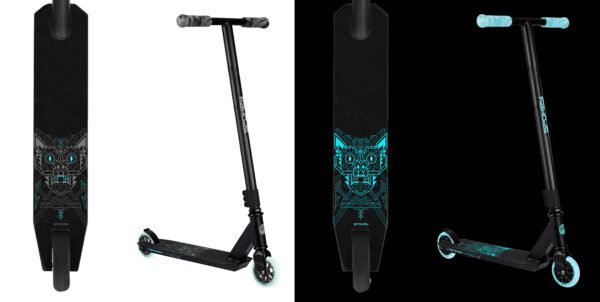 Stuntstep Fluo - ABEC-7 - 10mm - Spokey NIGHT RIDER
