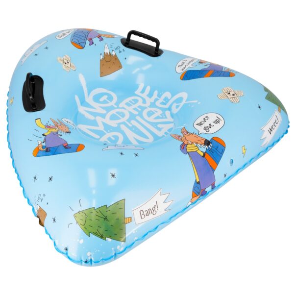 Opblaasbare sneeuwglijbaan met handvatten 86 cm - Spokey TRIANGLE FOX