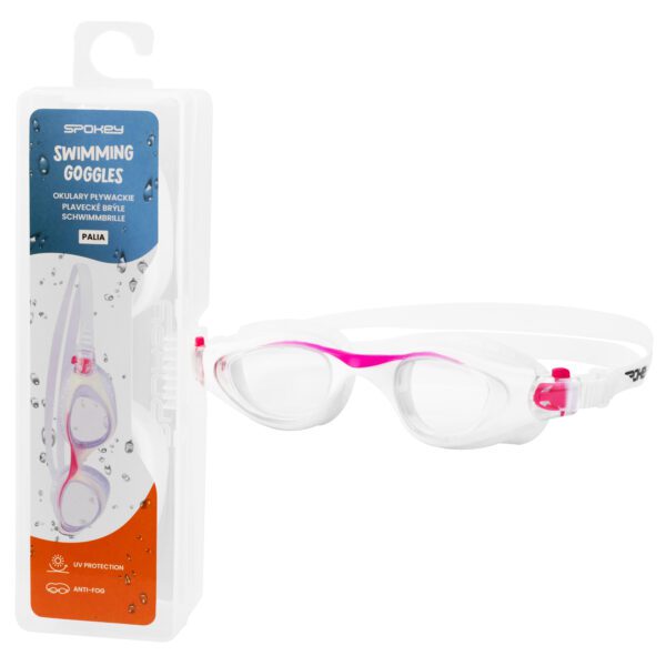 Zwembril wit|roze voor kinderen - Spokey PALIA