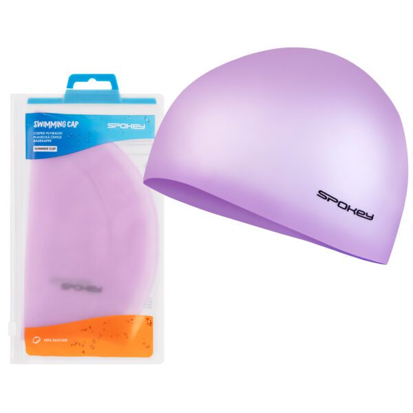 Paarse silicone badmuts voor zwemmen - Spokey SUMMER CUP