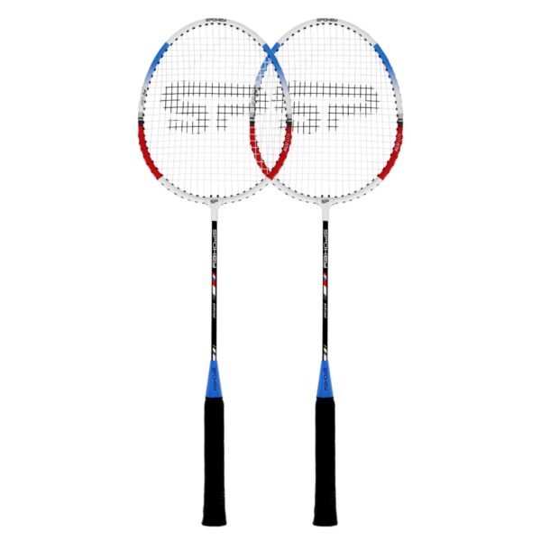 Badminton set blauw licht blauw 2 rackets + cover - Spokey FIT ONE II