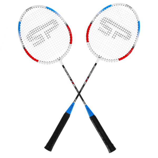 Badminton set blauw licht blauw 2 rackets + cover - Spokey FIT ONE II