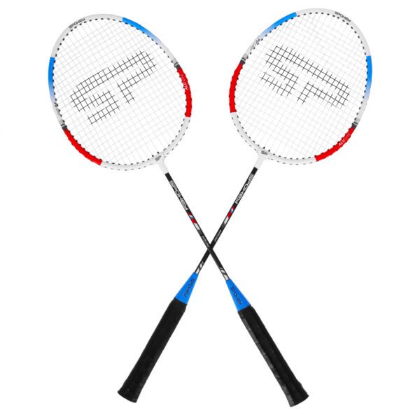 Badminton set blauw licht blauw 2 rackets + cover - Spokey FIT ONE II